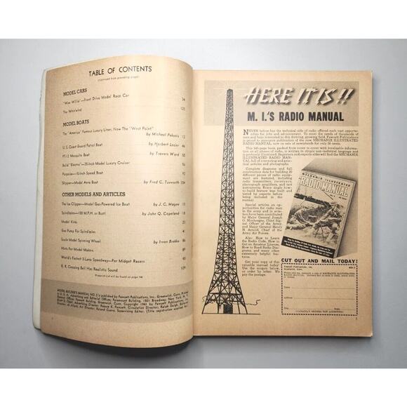 1941 Model Builders' Manual Magazine Fawcett Publication NO.2 - M597 - Picture 3 of 9